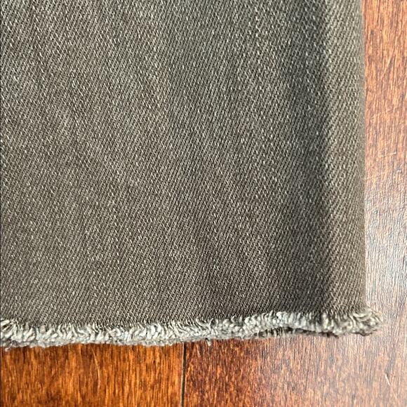 Miou Muse Straight Wide Leg Denim Pants in Mushroom, Size Small (XS Waist) - Picture 6 of 15